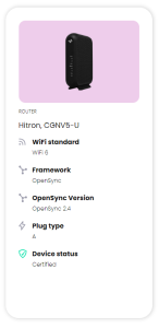 Leading the industry, The World's First Product Certified Through AVL! Allion Assists Hitron's CGNV5-U to Become the First DOCSIS 3.0 Wi-Fi 6 Gateway to Achieve OpenSync® Certification’