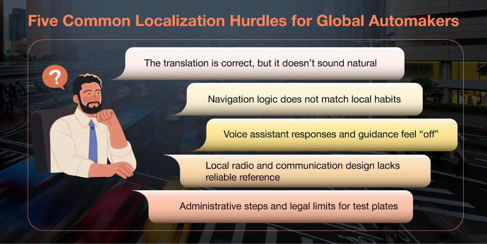 Five Common Localization Hurdles for Global Automakers